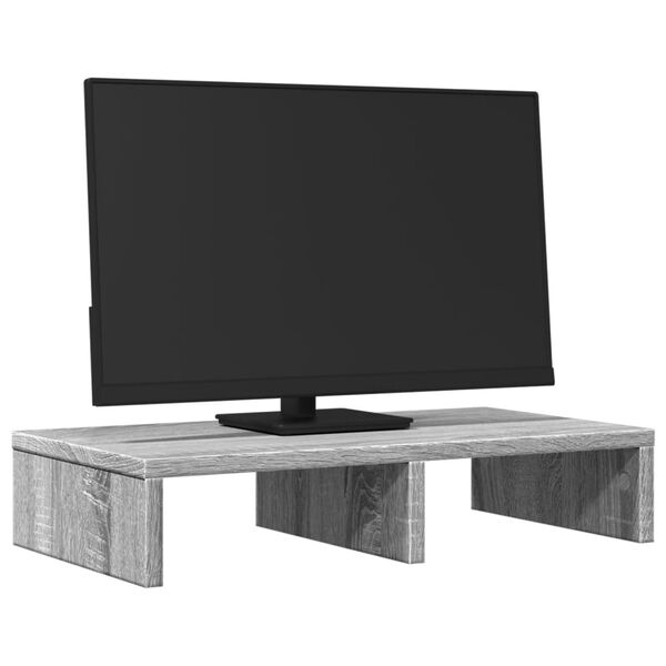 vidaXL Supporto per Monitor Grigio Sonoma 50x27x10 cm in Truciolato
