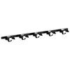 vidaXL Supporto Briglie per 5 Briglie con 5 Ganci Nero in Ferro