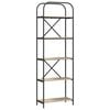 vidaXL Libreria 5 livelli 60 x 30 x 183 cm Legno ingegnerizzato