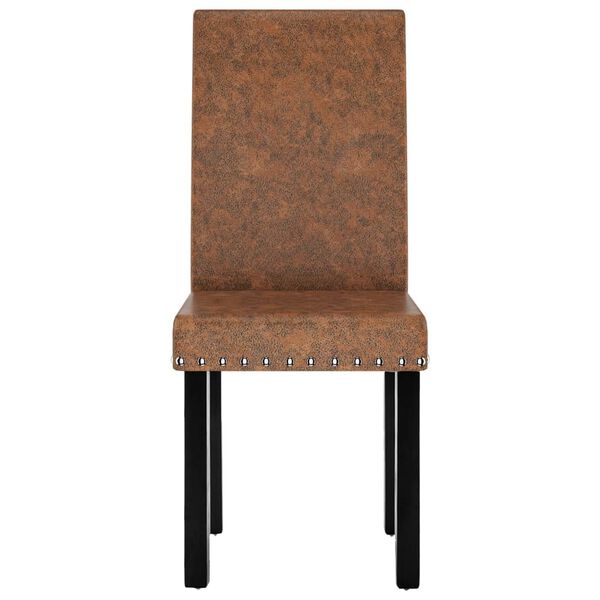 vidaXL Sedie da Pranzo 6 pz Marroni in Tessuto