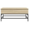 vidaXL Tavolino Rovere Sonoma 100x50x45 cm Legno Multistrato e Metallo