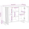 vidaXL Sideboard Marrone 90 x 33 x 75 cm legno massello di mango