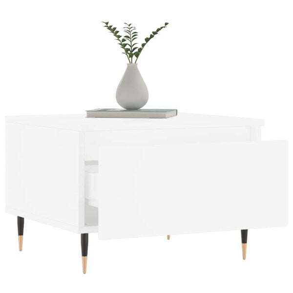 vidaXL Tavolino da Salotto Bianco 50x46x35 cm in Legno Multistrato