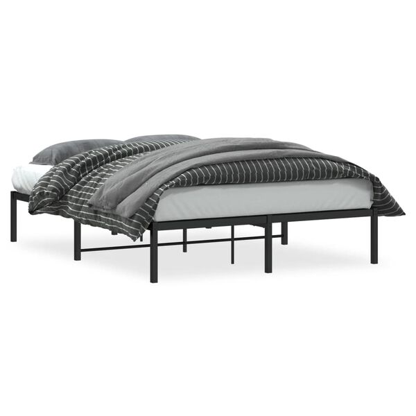 vidaXL Giroletto in Metallo Nero 140x190 cm