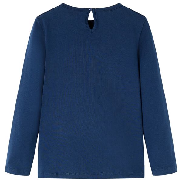 Maglietta per Bambini Maniche Lunghe Blu Marino 128