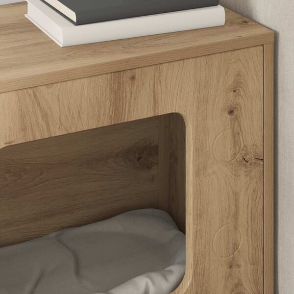 vidaXL Casa per Gatti Rovere Artigianale 51 x 30 x 52 cm