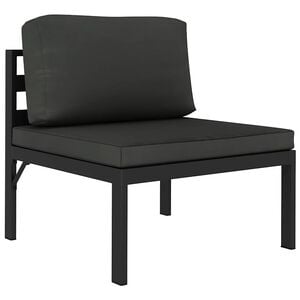 vidaXL Divano Centrale Modulare 1 pz con Cuscini Alluminio Antracite