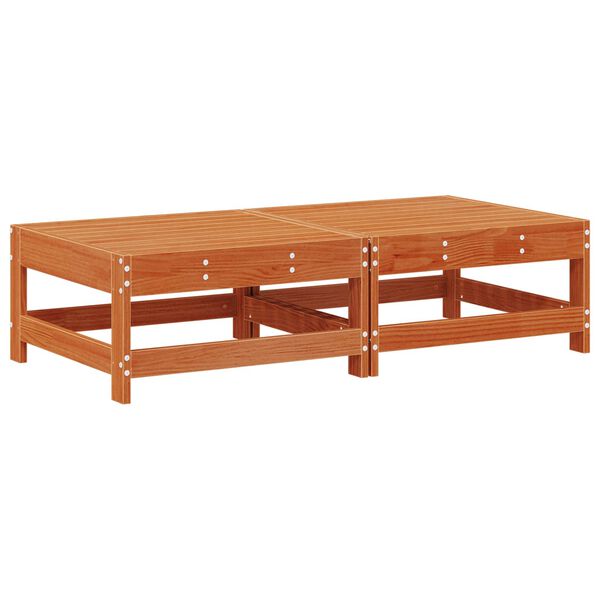 vidaXL Poggiapiedi da Giardino Legno di pino massiccio Marrone Cera