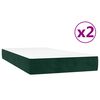 vidaXL Giroletto a Molle con Materasso Verde Scuro 200x200 cm Velluto