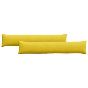 vidaXL Cuscini da Divano 2 pcs Giallo 200 x 40 cm Tessuto in Cords