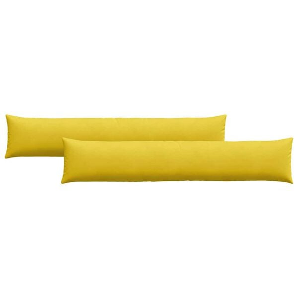 vidaXL Cuscini da Divano 2 pcs Giallo 200 x 40 cm Tessuto in Cords