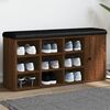 vidaXL Panca Porta Scarpe Rovere Marrone 102x32x50cm Legno Multistrato