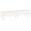 vidaXL Fioriera Rialzata da Giardino Bianca 160x30x38 cm Massello Pino