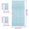 vidaXL Set di Asciugamani Sportivi 3 pcs Blu Poliestere e poliammide