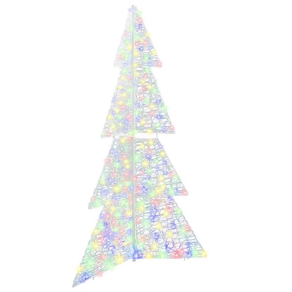 vidaXL Albero di Natale con 240 LED Multicolore 180 cm Acrilico