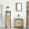 vidaXL Set di mobili per il bagno 3 pcs Marrone Legno multistrato