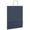 vidaXL Sacchetti di Carta 250 pz con Manici Blu 32x12x42 cm