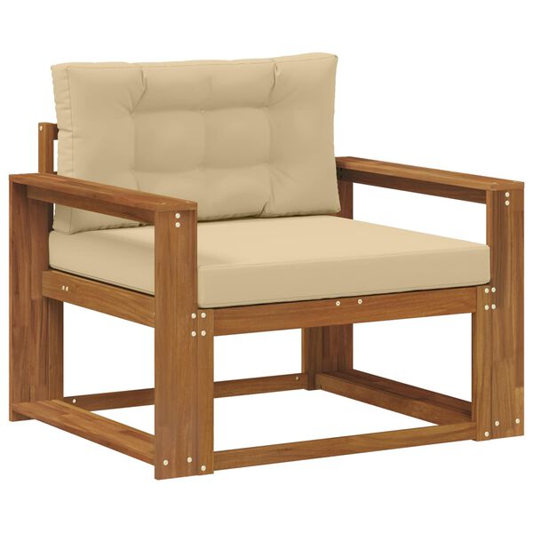 vidaXL Divano centrale per esterno Legno di Acacia Massello Naturale