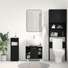 vidaXL Mobile da Bagno Rovere Nero 60 x 32 x 54 cm Legno multistrato