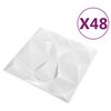 vidaXL Pannelli da parete 48 pcs Bianco Diamante 50 x 50 cm