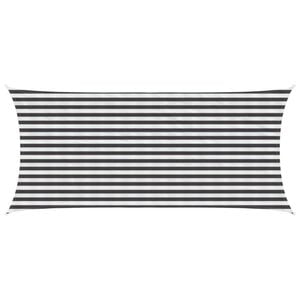 vidaXL Telo Ombra Antracite e Bianco 2 x 5 m HDPE
