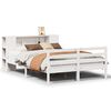 vidaXL Letto Libreria senza Materasso Bianco 150x200 cm Legno di Pino