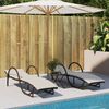 vidaXL Lettini Prendisole 2 pz con Cuscini Marrone in Polyrattan