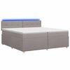 vidaXL Letto box spring con materasso Tortora 200 x 200 cm Tessuto