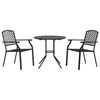 vidaXL Sedie da Cucina Impilabili 3 pz Antracite in Acciaio Verniciato