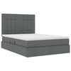 vidaXL Letto con contenitore e materasso Grigio scuro 140 x 190 cm