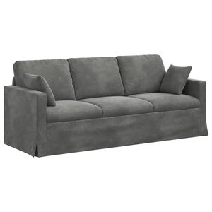 vidaXL Divano Grigio scuro 198 x 78 x 80 cm Velluto