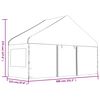 vidaXL Gazebo con Tetto Bianco 13,38x5,88x3,75 m in Polietilene