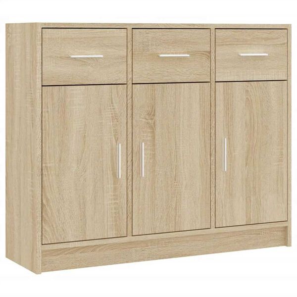 vidaXL Credenza Rovere Sonoma 91x28x75 cm in Legno Multistrato