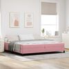 vidaXL Letto a molle con materasso Rosa 200 x 200 cm Tessuto