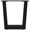 vidaXL Gambe per Tavolino da Caff&egrave; a Forma di V 2 pz Nere 40x(30-31,3) cm Acciaio