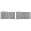 vidaXL Mobili TV Pensili Grigio Sonoma 2 pz 60x30x30 Legno Multistrato