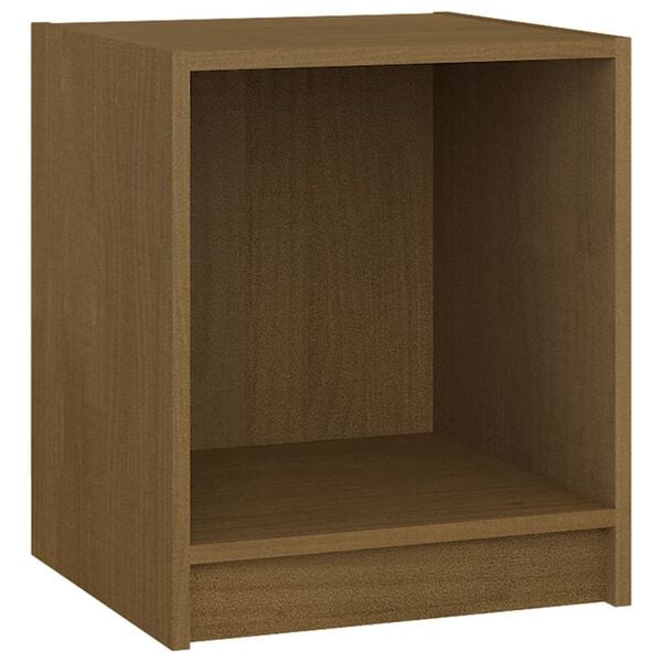vidaXL Comodino Marrone Ambra 35,5x33,5x41,5 cm in Legno di Pino