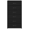 vidaXL Credenza con 6 Cassetti Rovere Nero 50x34x96 cm in Truciolato