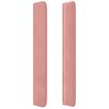 vidaXL Testiera a LED rosa 183x16x118/128 cm in Velluto
