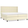 vidaXL Giroletto a Molle con Materasso Crema 200x200 cm in Similpelle
