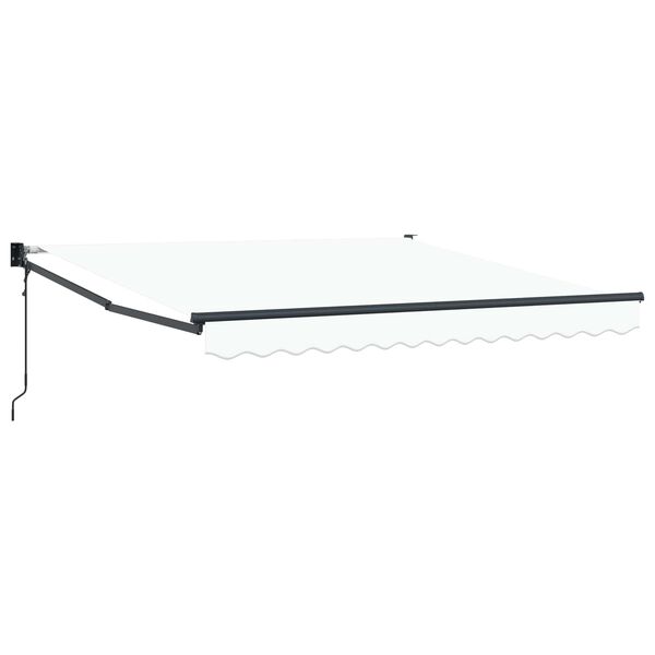 vidaXL Tenda Retrattile Bianco 350 x 250 cm Poliestere e Alluminio