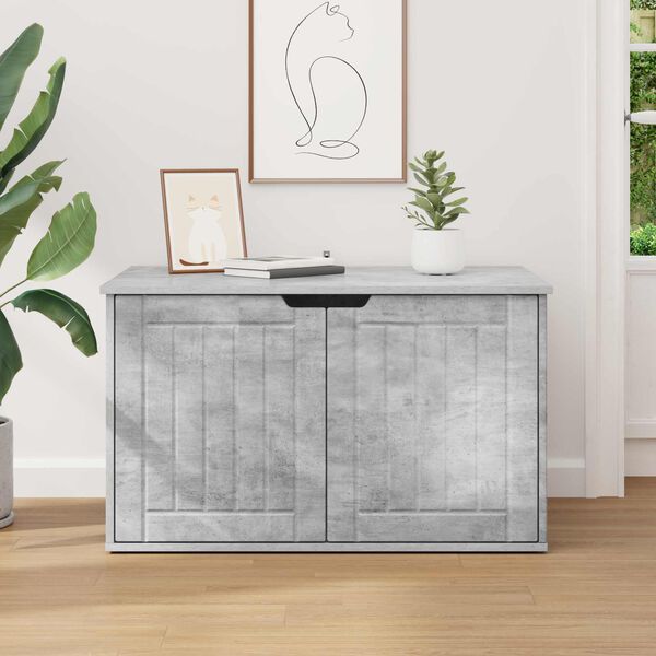 vidaXL Casa per Gatti Calcestruzzo 85 x 55 x 50,5 cm Legno multistrato