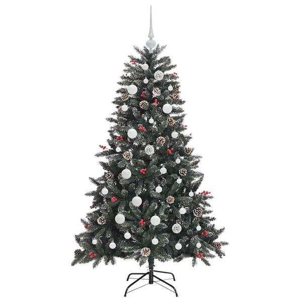 vidaXL Albero di Natale artificiale con 150 LED Verde 68 x 68 x 120 cm