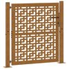 vidaXL Cancello da giardino 100x100 cm in acciaio corten con design a croce
