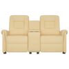 vidaXL Divano Massaggiante 2 Posti con Portabicchieri Crema Similpelle