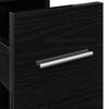 vidaXL Set di mobili per il bagno Rovere Nero 22 x 44 x 61.5 cm