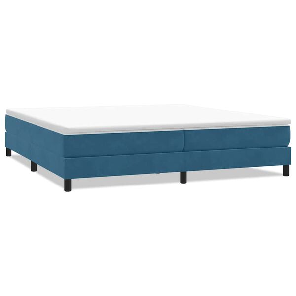 vidaXL Letto a Molle senza Materasso Blu Scuro 200x220 cm in Velluto