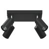vidaXL Faretto da soffitto Nero 26 x 26 x 16,5 cm Metallo