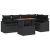 vidaXL Set da Pranzo per Giardino Nero e Marrone 100 x 55 x 73 cm