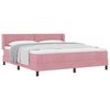 vidaXL Letto a molle con testiera Rosa 200 x 180 cm Velluto